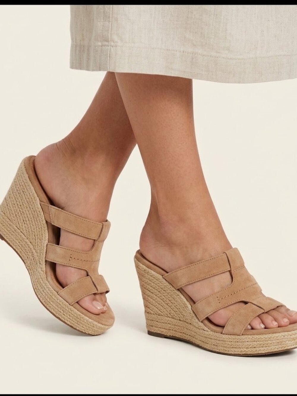 UGG Tan Wedge Sandals size 8